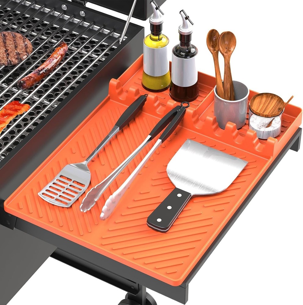 Silicone Grill Mat Compatible with Blackstone, Silicone Griddle Tools Mat with D