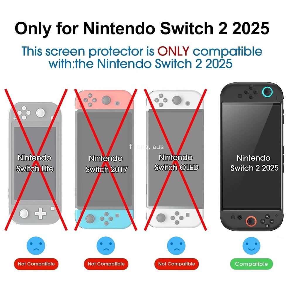(2pack) For Nintendo Switch 2 New Auto-Alignment Tempered Glass Screen Protector