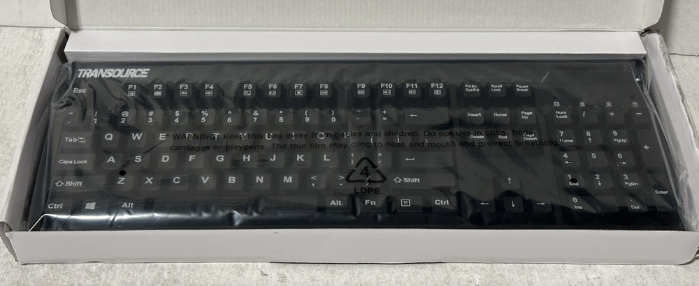 Transource Wired Smartcard Reader Keyboard Model AKB-630SB-TS-New
