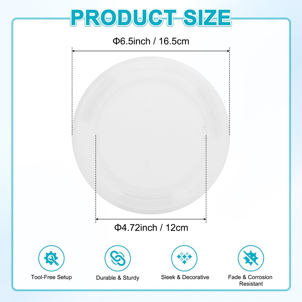 1-Pack Access Panel for Drywall, 5x5 Inch Round Plastic Removable [White]