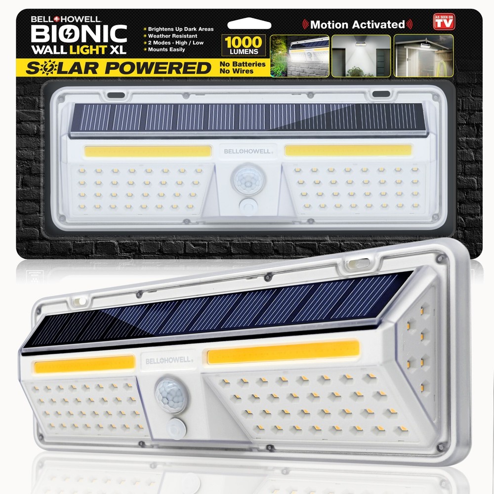Bell + Howell Solar Bionic Outdoor with Motion Sensor XL Wall Light