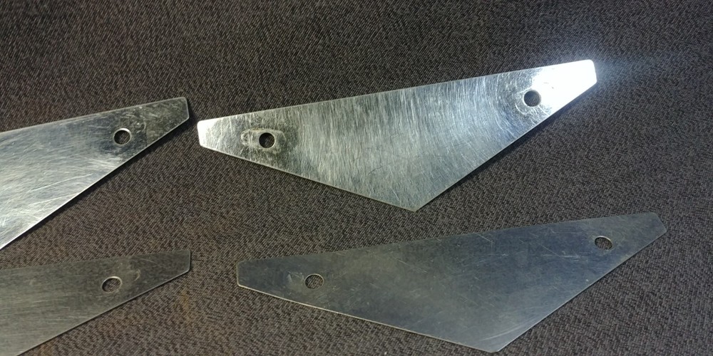 15 1940s Triangle Backplate Cabinet Door Drawer Handle Pull Hardware Lot