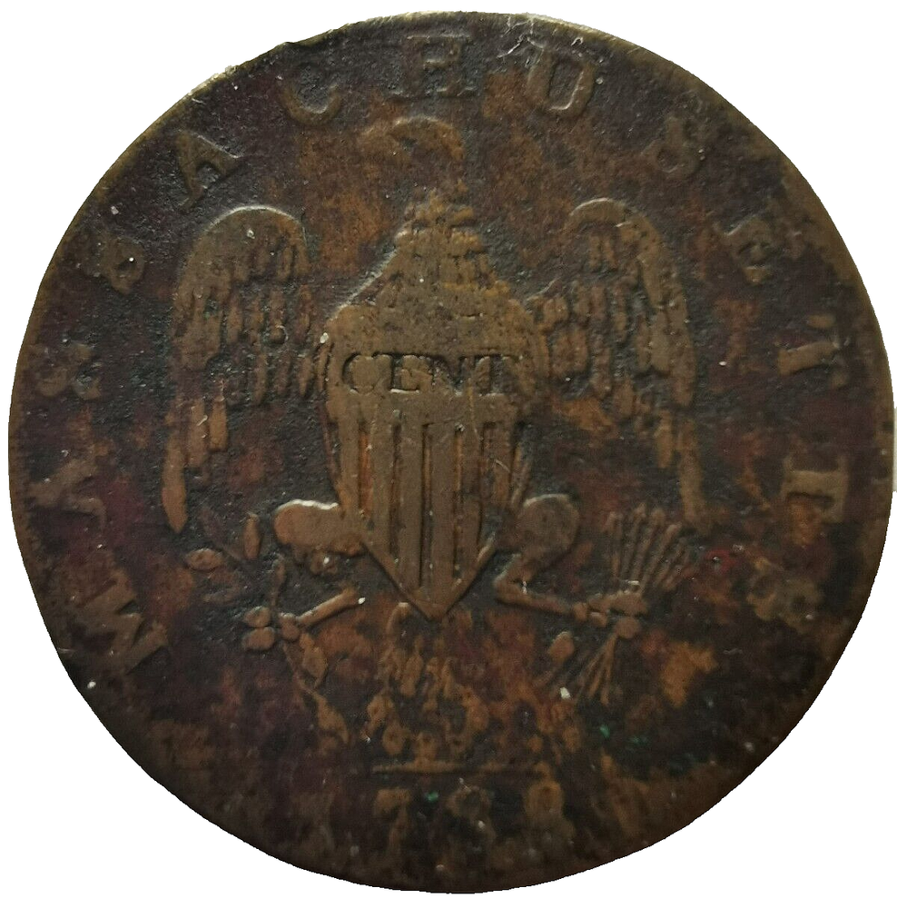 1788 US MASSACHUSETTS Cent Cooper Coin