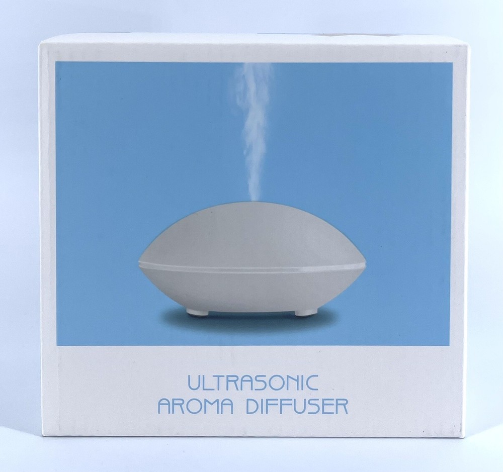 Essential Oil Diffuser Humidifier, 80ml Cute Shell Shape Aromatherapy -WHITE-