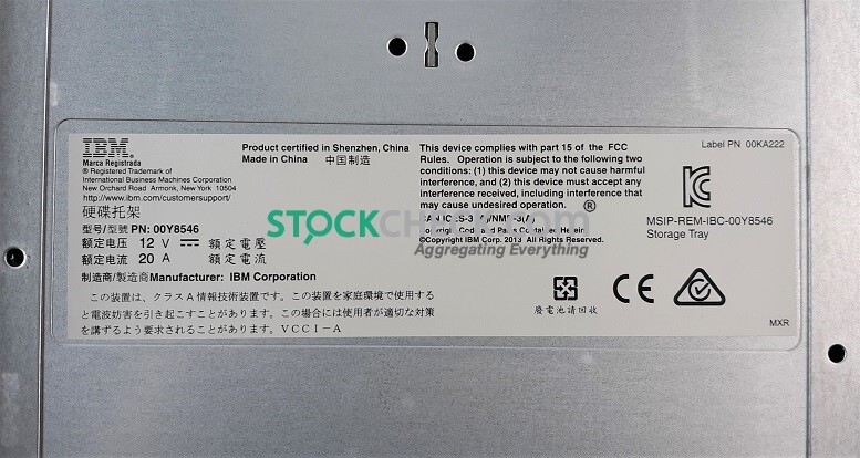 IBM 00Y8546 Hard Drive Tray