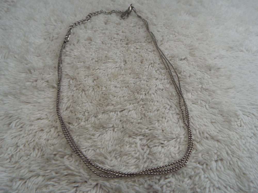 Silvertone Multi Chain Necklace (F51)