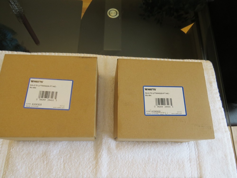 NEW WATTS SA-0.75 LFTWHG2X-FT-HC-RV-RH TANKLESS WATER HEATER VALVES