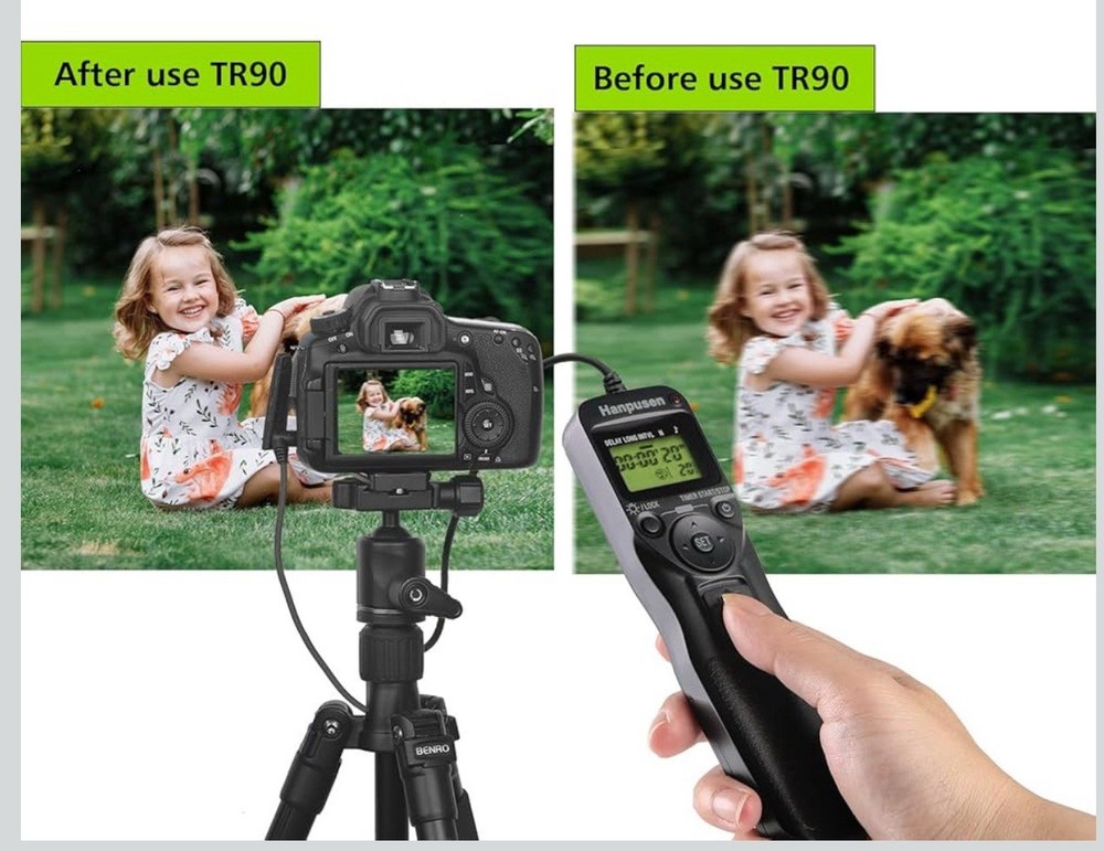 Hanpusen TR-90 Remote Switch With Digital Timer For Camera Shutter Use