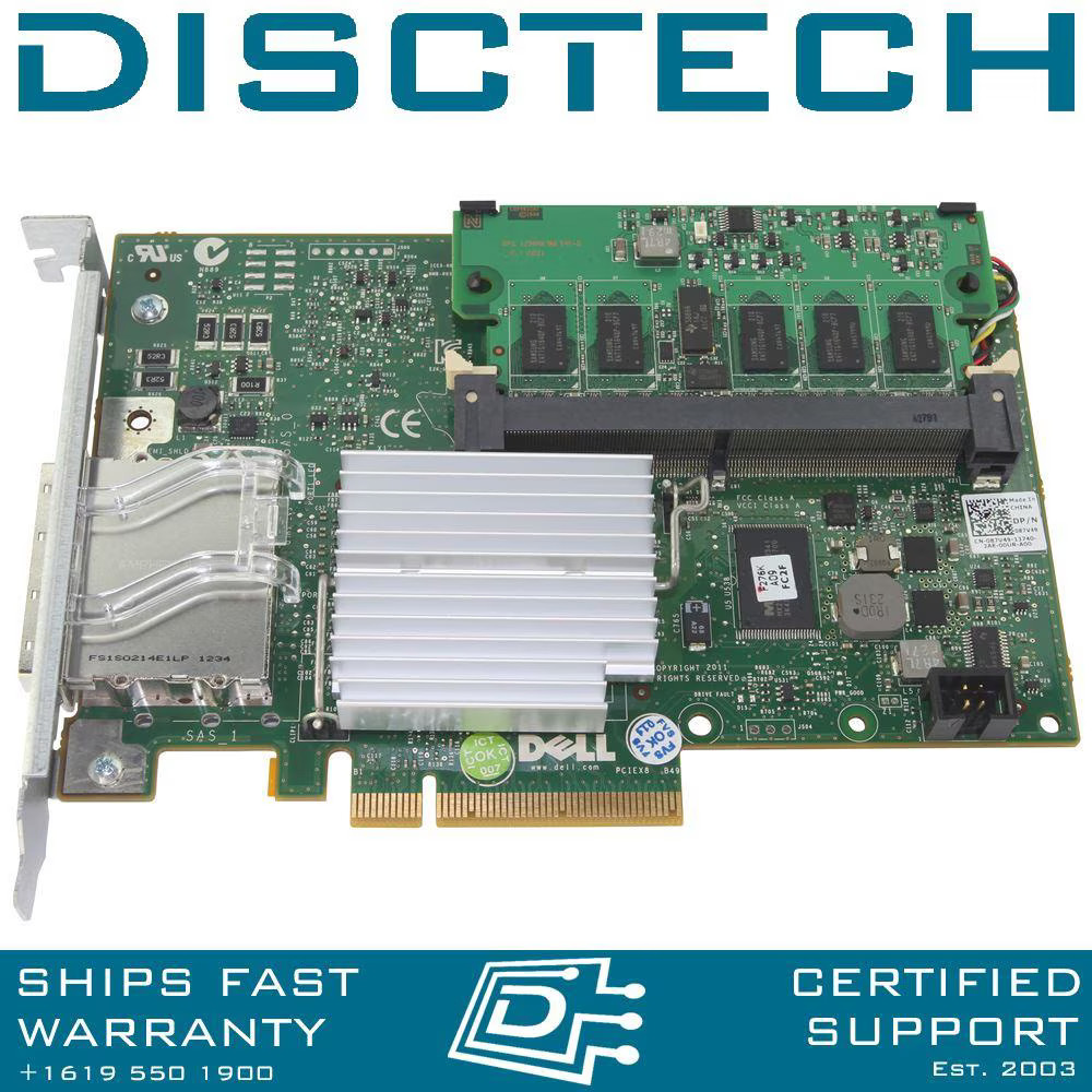 Dell NH118 342-1193 Perc H800 512MB SAS Raid Controller Card