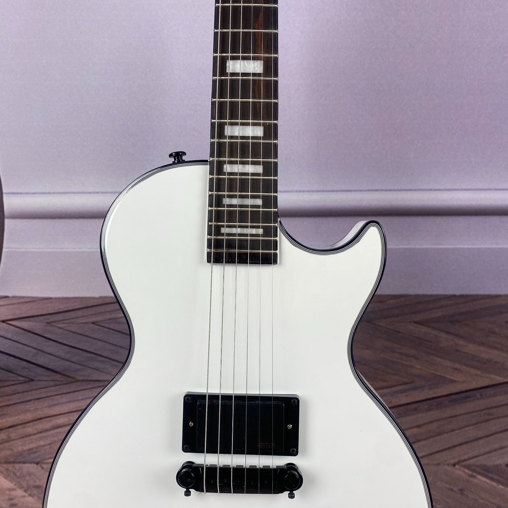 Rosewood Fingerboard 6-String Single Pickup White Electric Guitar 6 strings