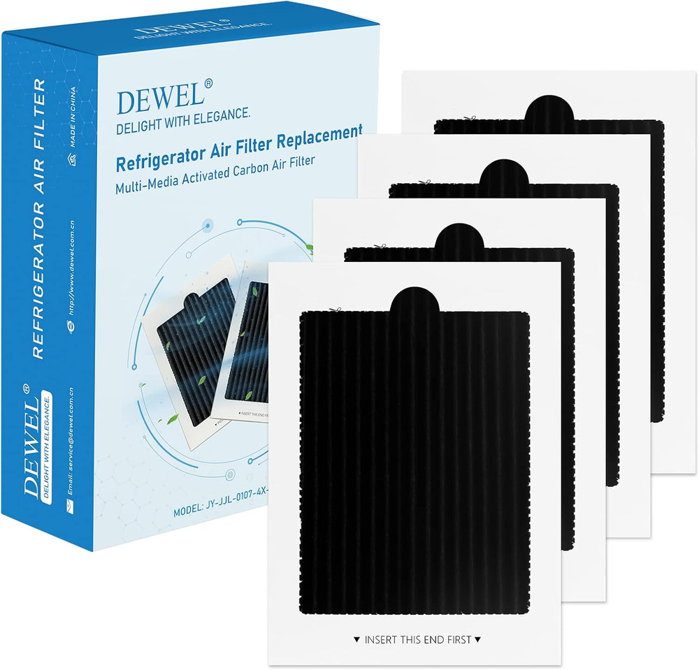 Refrigerator Air Filter Replacement 4 Pack, Carbon Activated Air Filter Compatib
