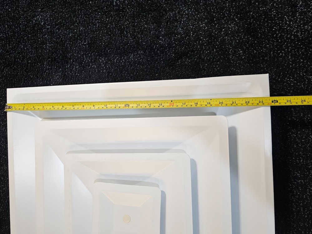 TRUaire 2004CD-06 24" T-BAR LAY IN CONE STEP DOWN DIFFUSER 6" Collar