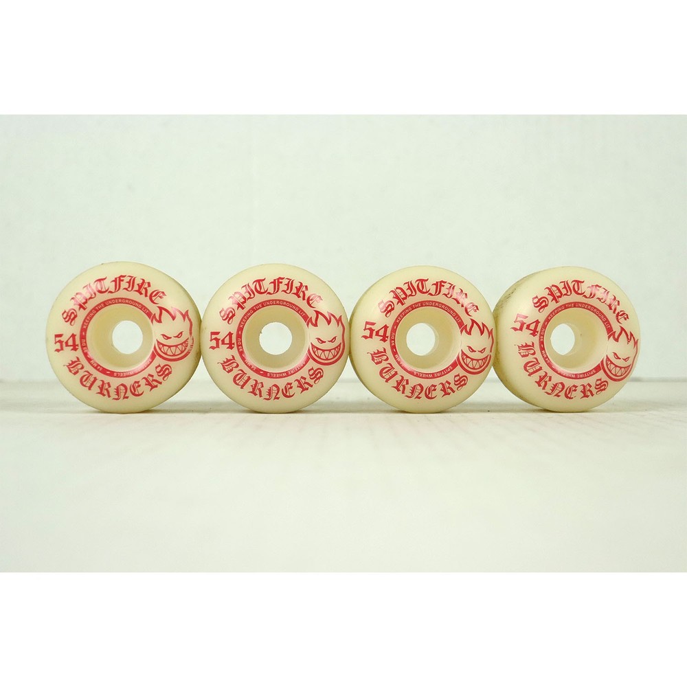 Blem Spitfire Skateboard Wheels Burners 54mm 99A White/Red