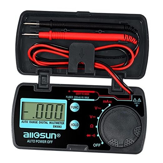 Mini Folding Digital Multimeter Automotive Tester AC DC Volt AMP Auto Range