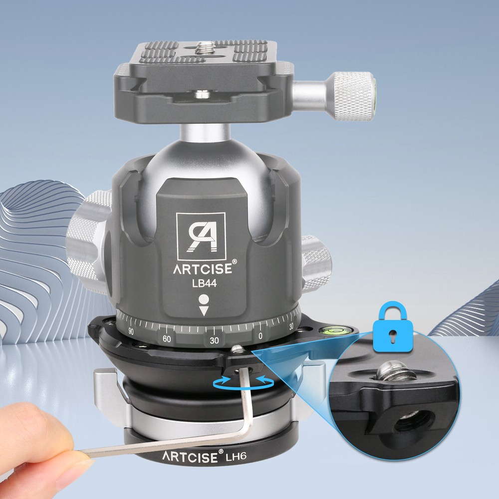 ARTCISE 70mm Panoramic Leveling Base Tripod Head W/ Butterfly Handle 44 lbs