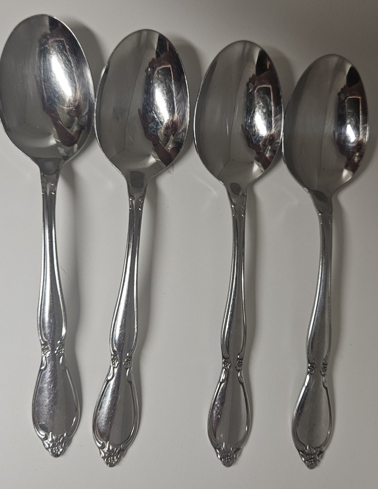 4 Oneida Community Chatelaine Tablespoons Stainless Steel Flatware