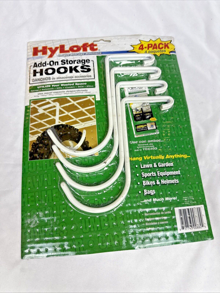 *** HYLOFT ADD-ON STORAGE HOOKS - 4 PACK ***