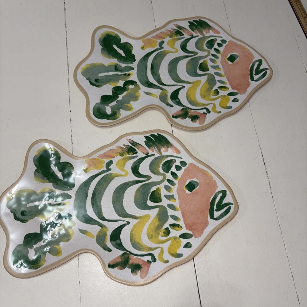 2- Figure Serving Platter, Fish Threshold Brand, Melamine, Platter