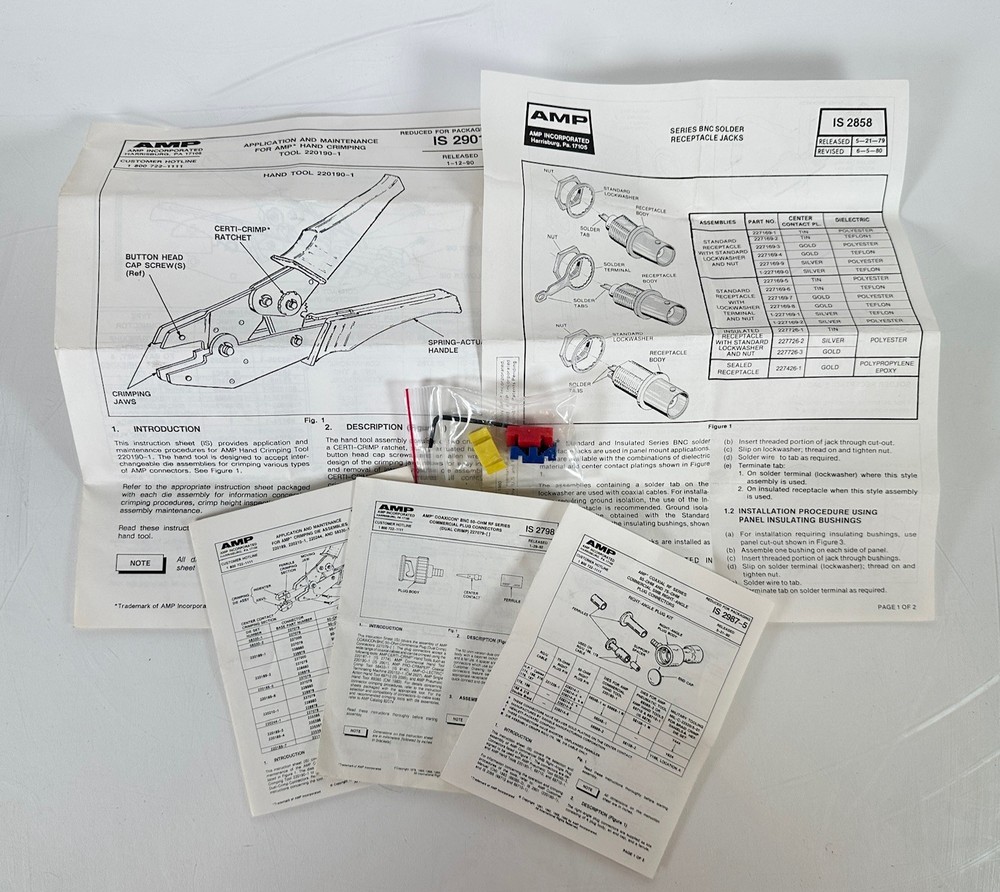 AMP 220190-1 Crimp Tool Extron Electronics BNC Cable Termination Kit