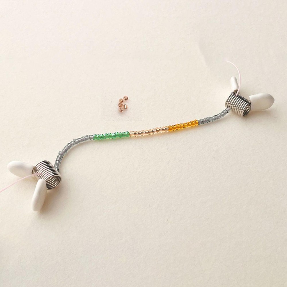 2x Bead Stoppers Spring Clip Bead Line End Craft DIY Stringing Beads Bead