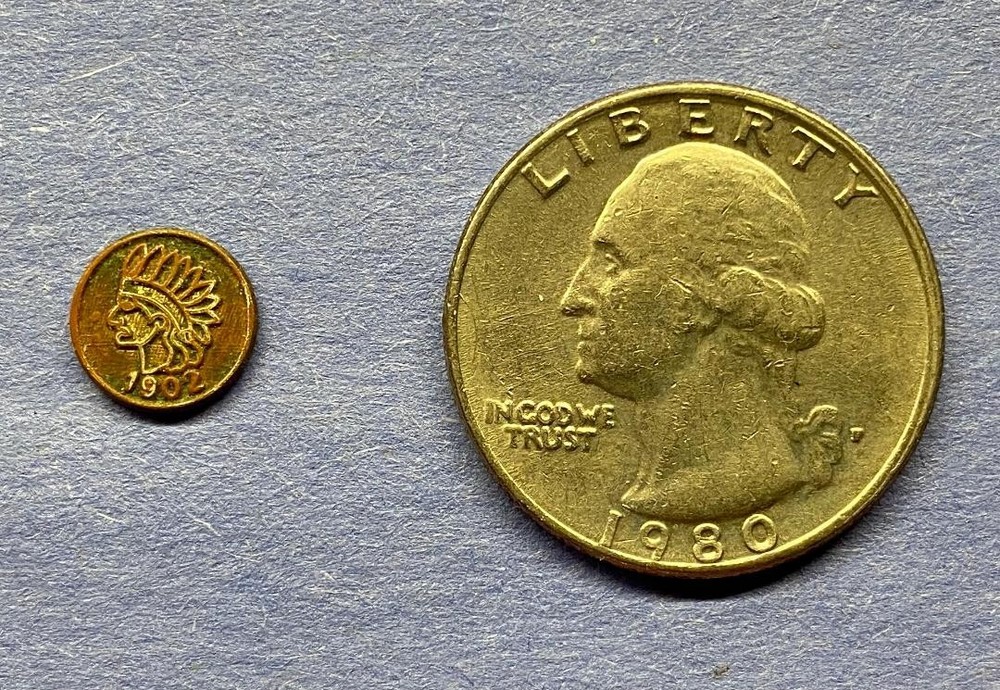 INDIAN HEAD COPPER TOKEN 1902