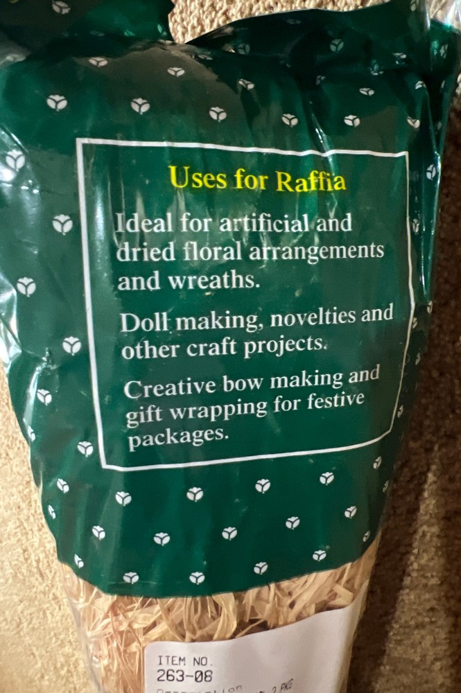 Raffia, Natural Madagascar 8oz