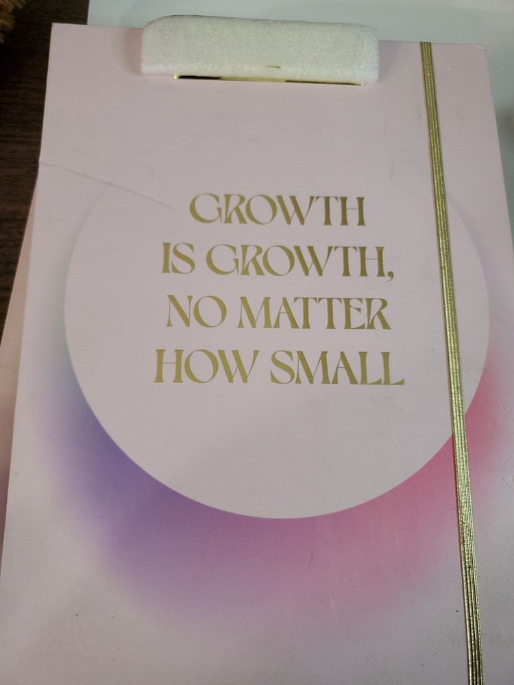 Growth Is Growth Journal Notebook Diary Lined Clipboard Pink Inspirational