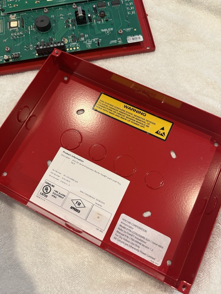 ** Reduced Price ** Fire Panel Annunciator, FireNET and FireNET Plus FACP