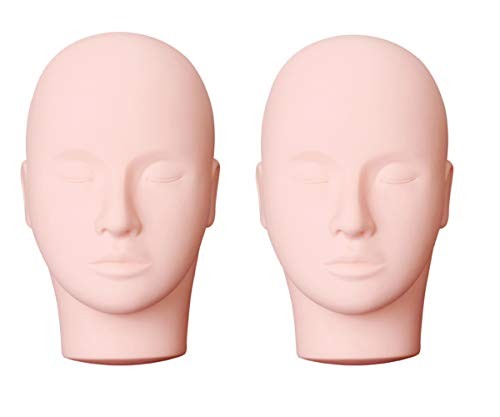 Yephets Pro Training Mannequin Flat Head Practice Make Up Eye Lashes E