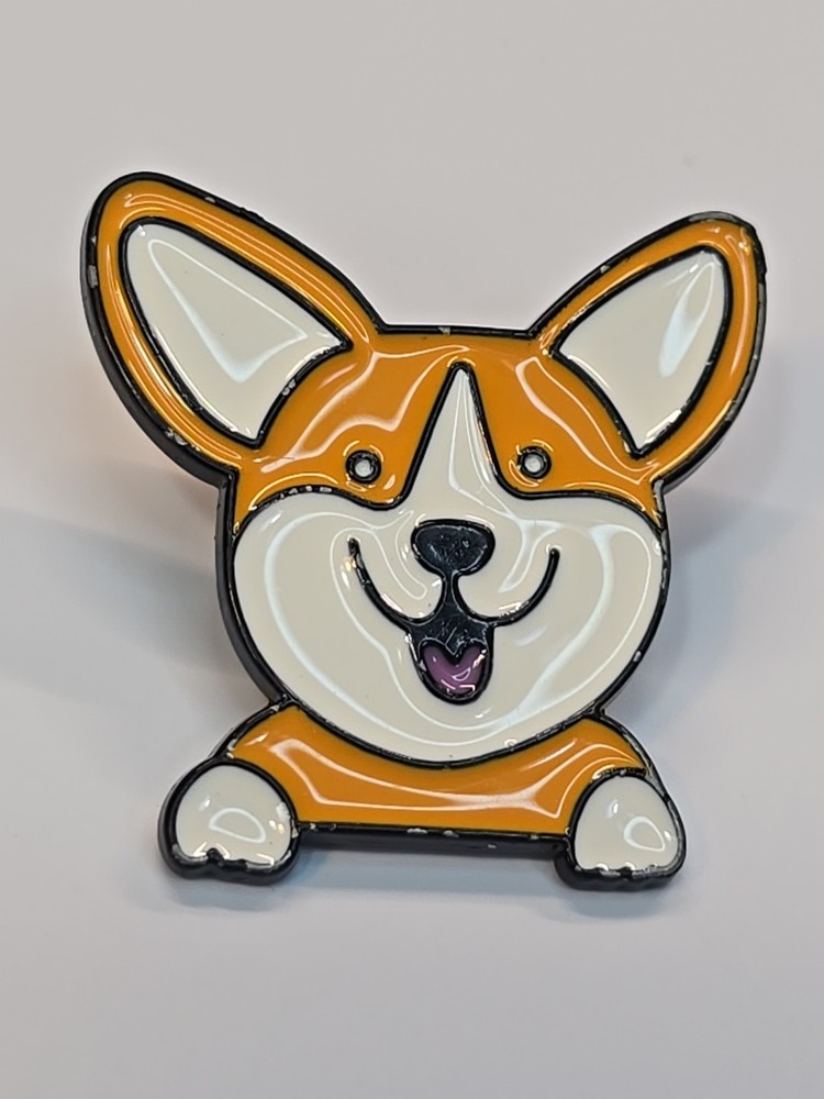 Corgi Dog Smiling Lapel Pin