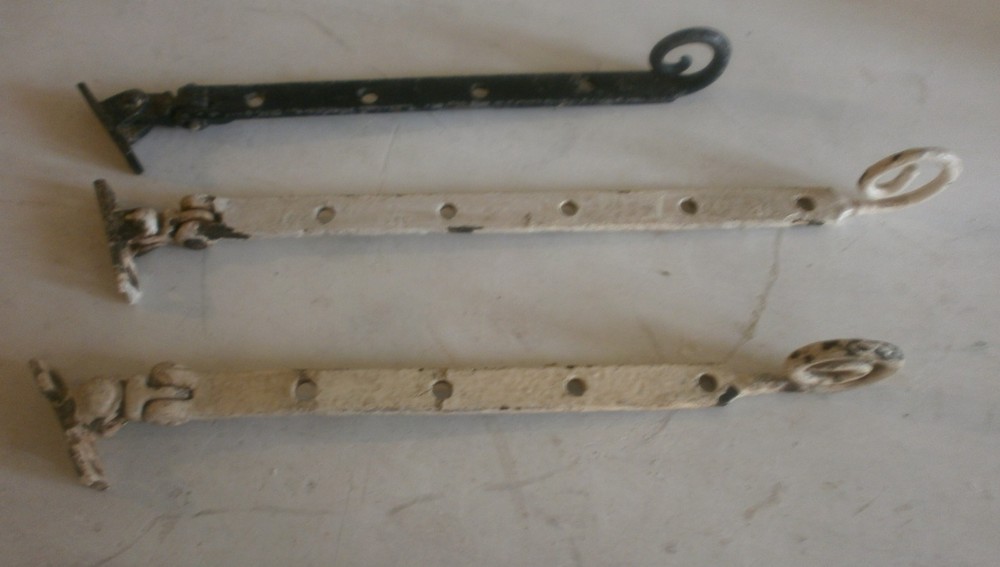 Antique curly end window stay