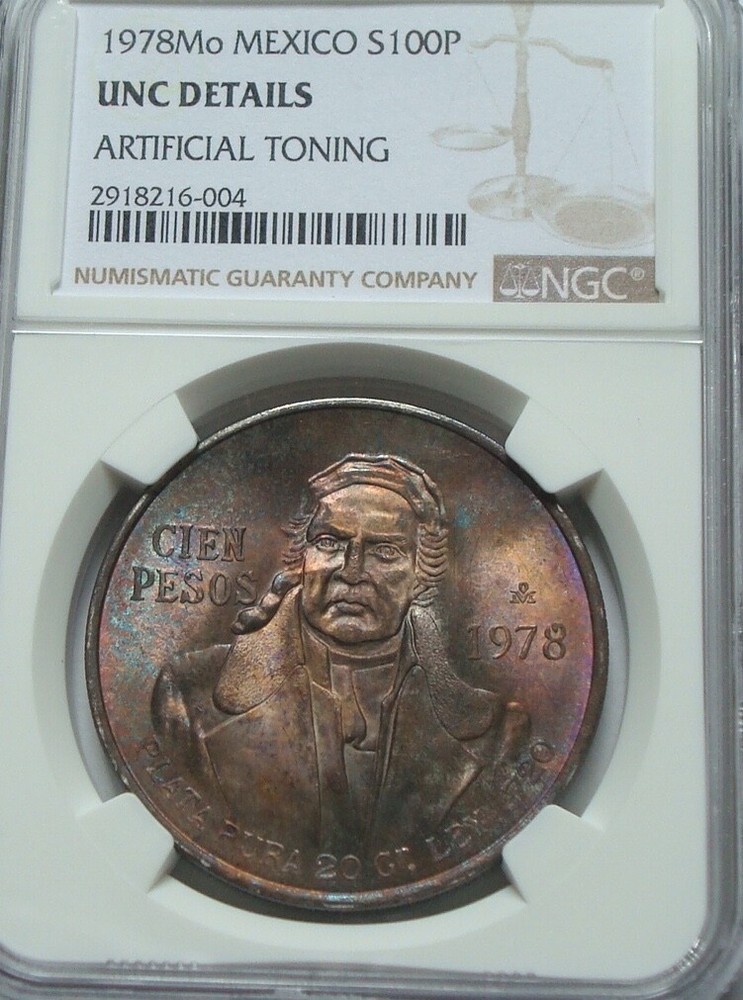 1978 Mexico $100 Pesos Artificial Toning