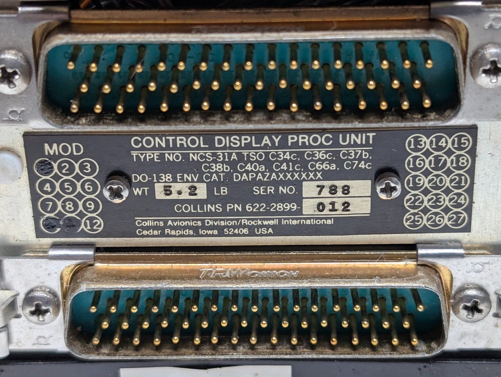 Collins NCS-31A Nav System Control Display Unit
