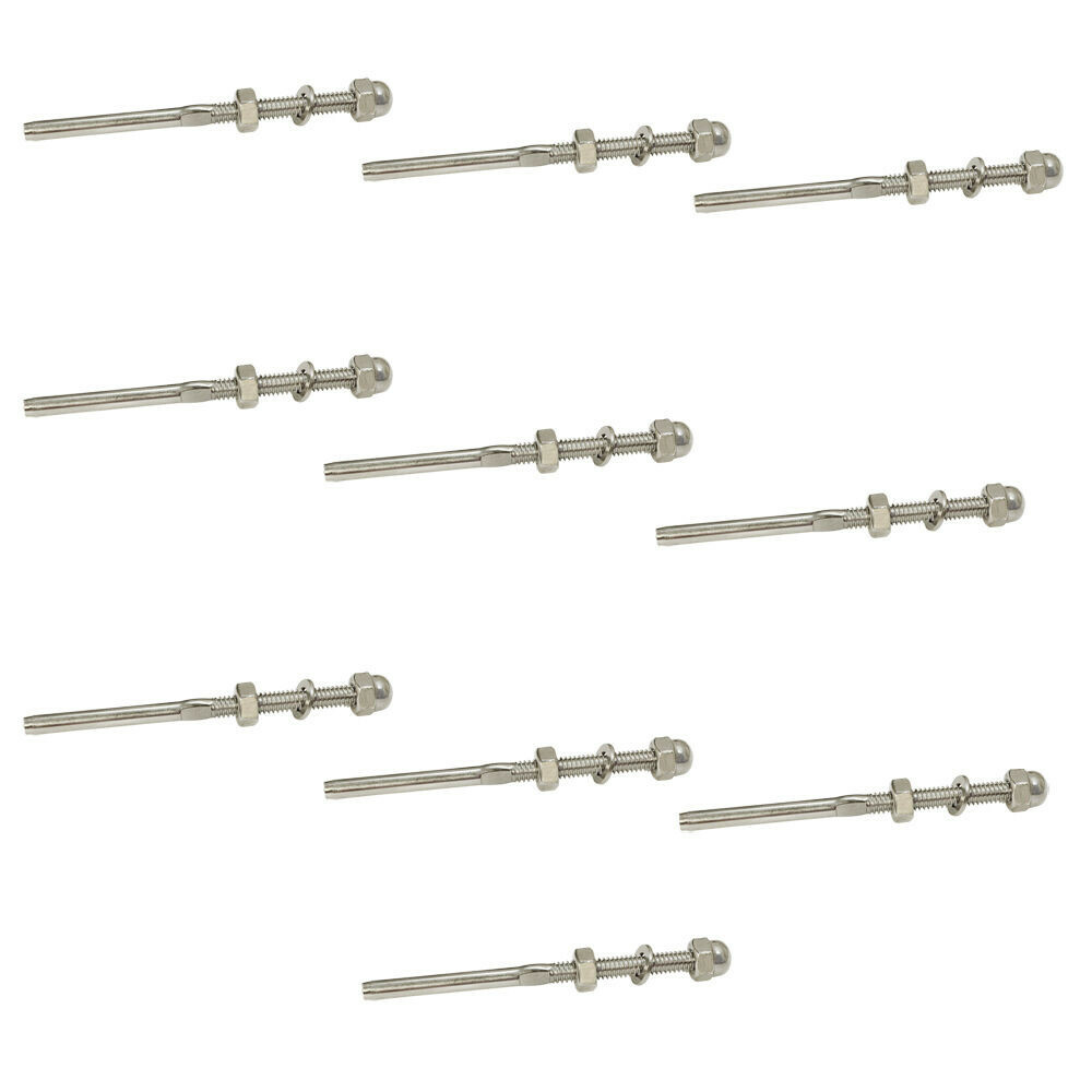 50PC 5/16"-14 RIGHT Cable End Fitting Railing Rail Hand Swage Threading Type 316
