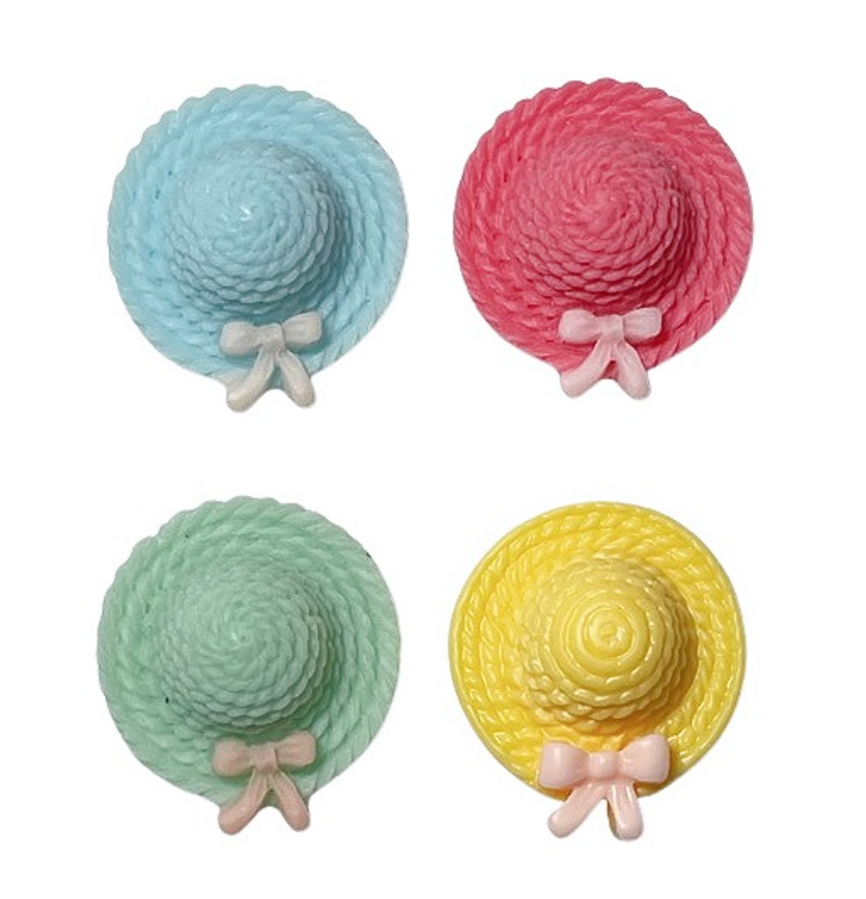 Spring Bonnets - Shelly's Buttons - Easter Hats Flat Back - Craft Scrap Sewing