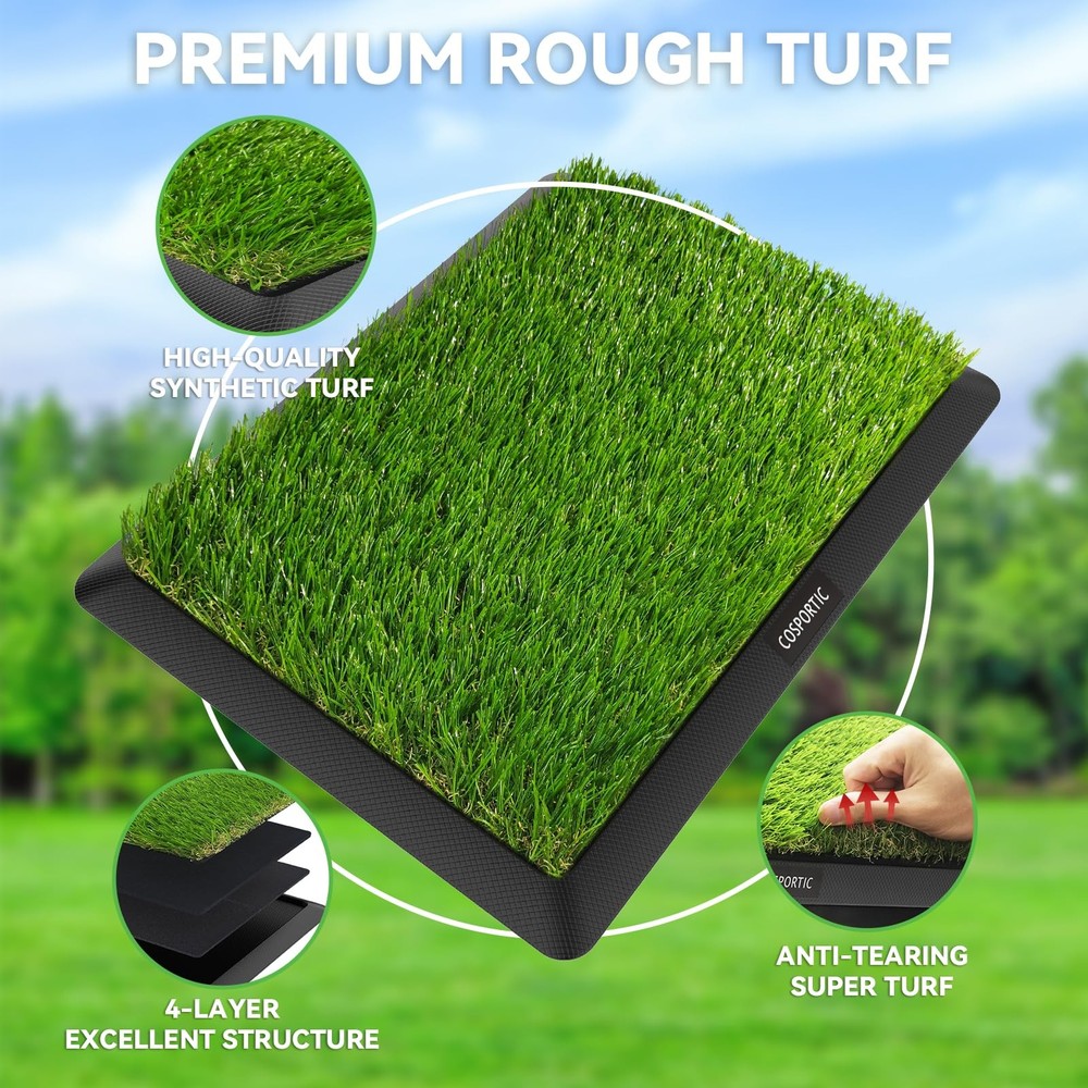 Golf Hitting Mat, Golf Training Mat for Swing Path Feedback Detection Batting...