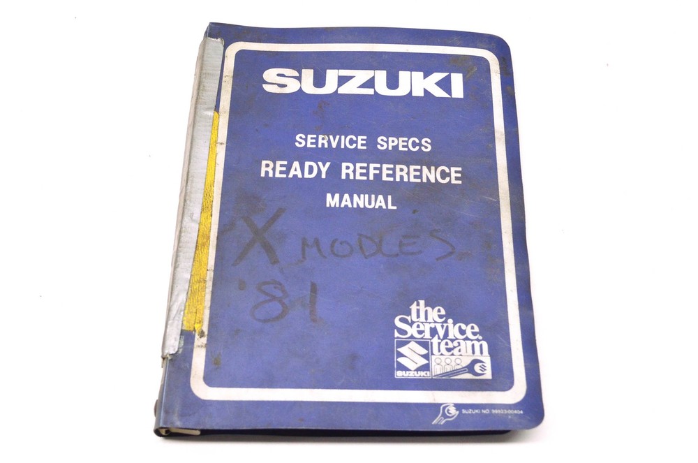 OEM Suzuki 99923-00126 1981 X Model Ready Reference Service Specifications