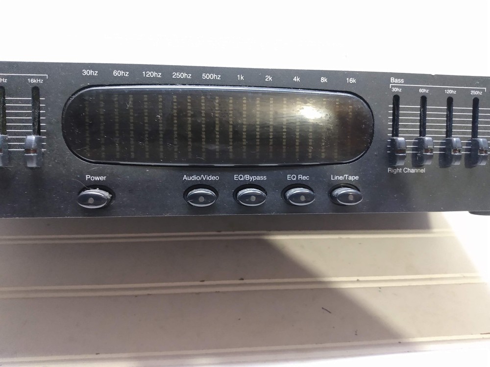 Audiosource Model EQ 100 Stereo Sound System 2 Channel Graphic Equalizer