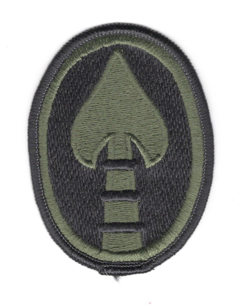 Army Patch:  U.S. Special Operations Command - subdued, merrowed edge