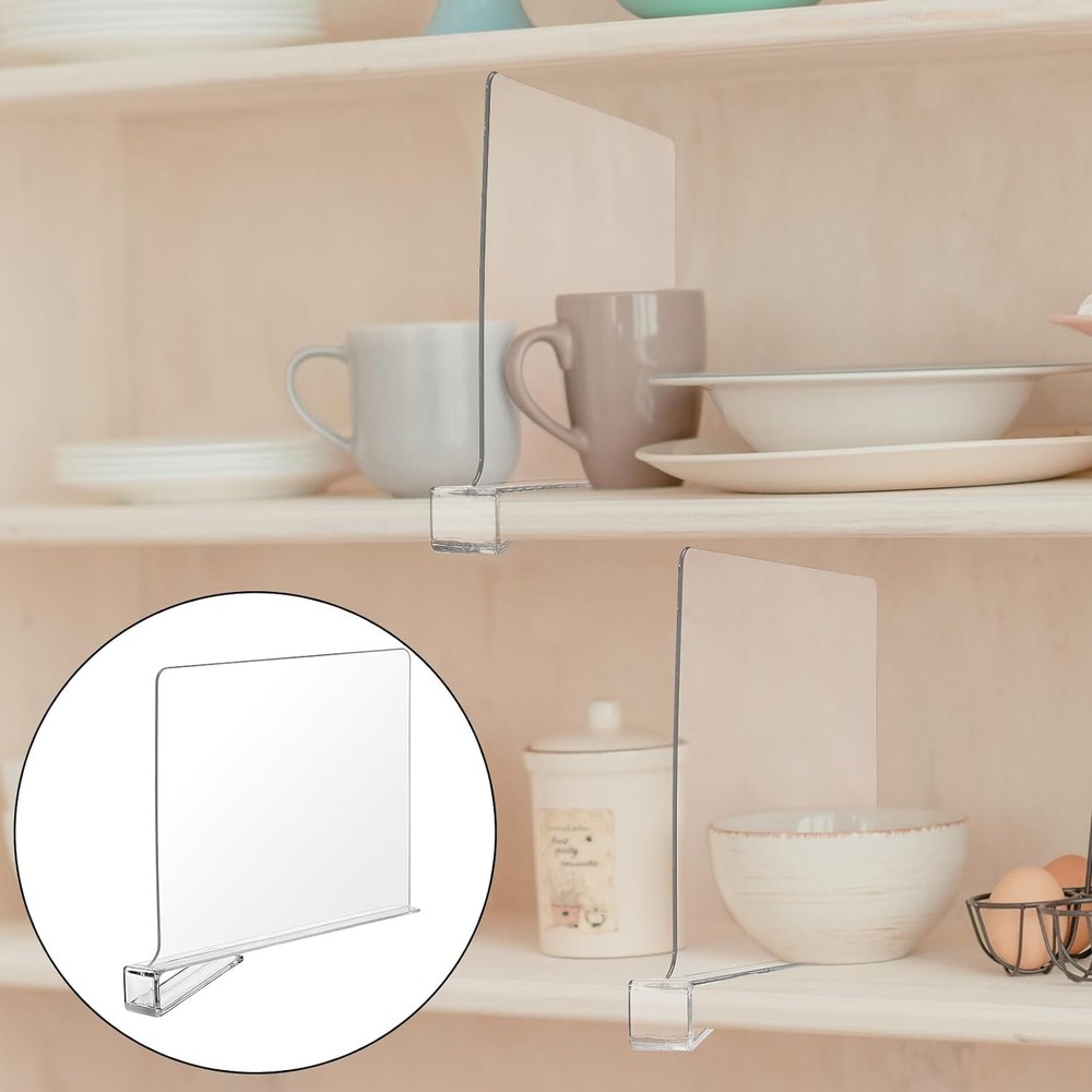 Versatile Acrylic Closet Separators - 8 Pack for Effortless Home Organization