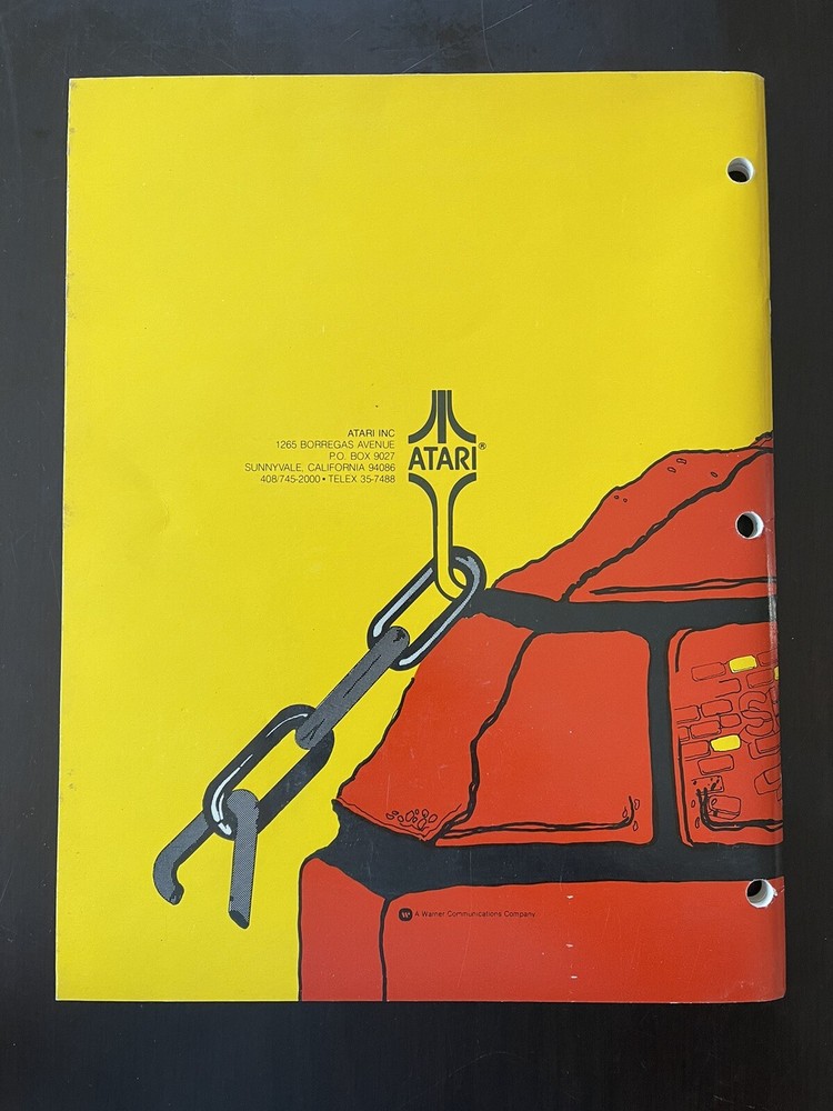 Atari Super Breakout Arcade Operations, Maintenance, Service Manual Original