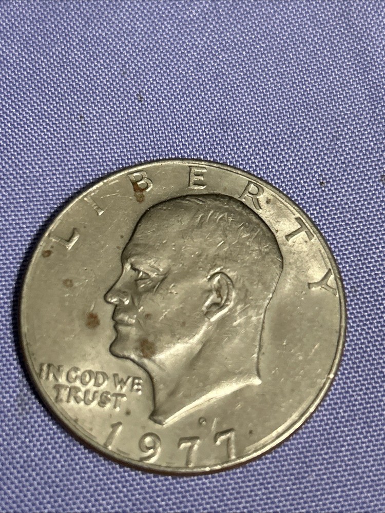 1977 One Dollar Silver Liberty Eisenhower Coin Flying Eagle Upside Down Reverse
