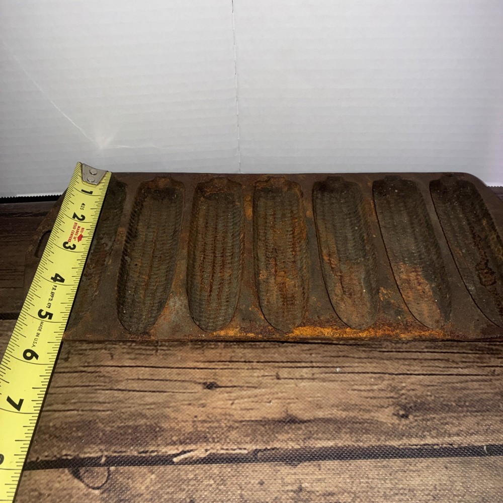 Vintage Cast Iron Cornbread Pan Needs Restoration Rustic Kitchen Cookware