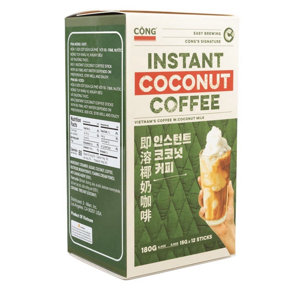 Cong Instant Coconut Coffee 180g