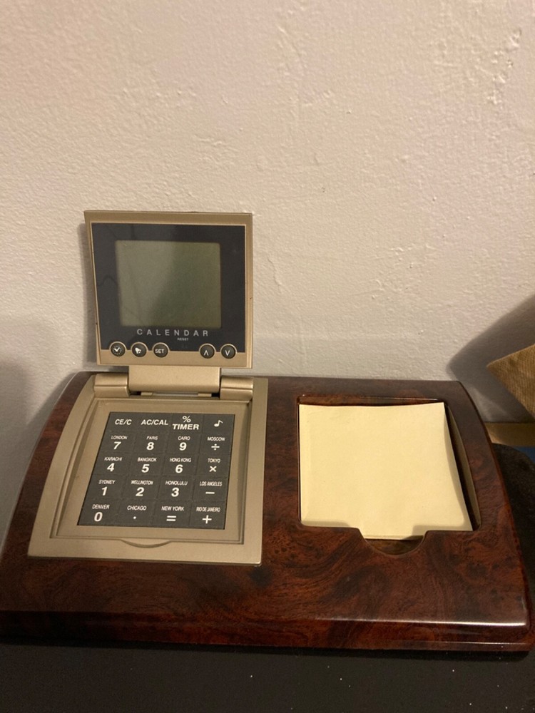 Calculator-Post it Holder for Desk, about 9”