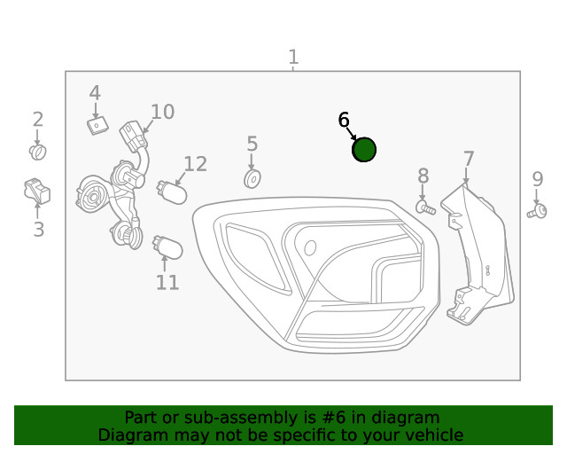 Genuine GM Tail Lamp Cap 42713196