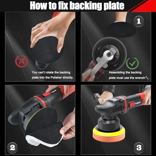 Car Buffer Polisher,6 inch Dual Action Polisher,Random Buffer AT3501-7