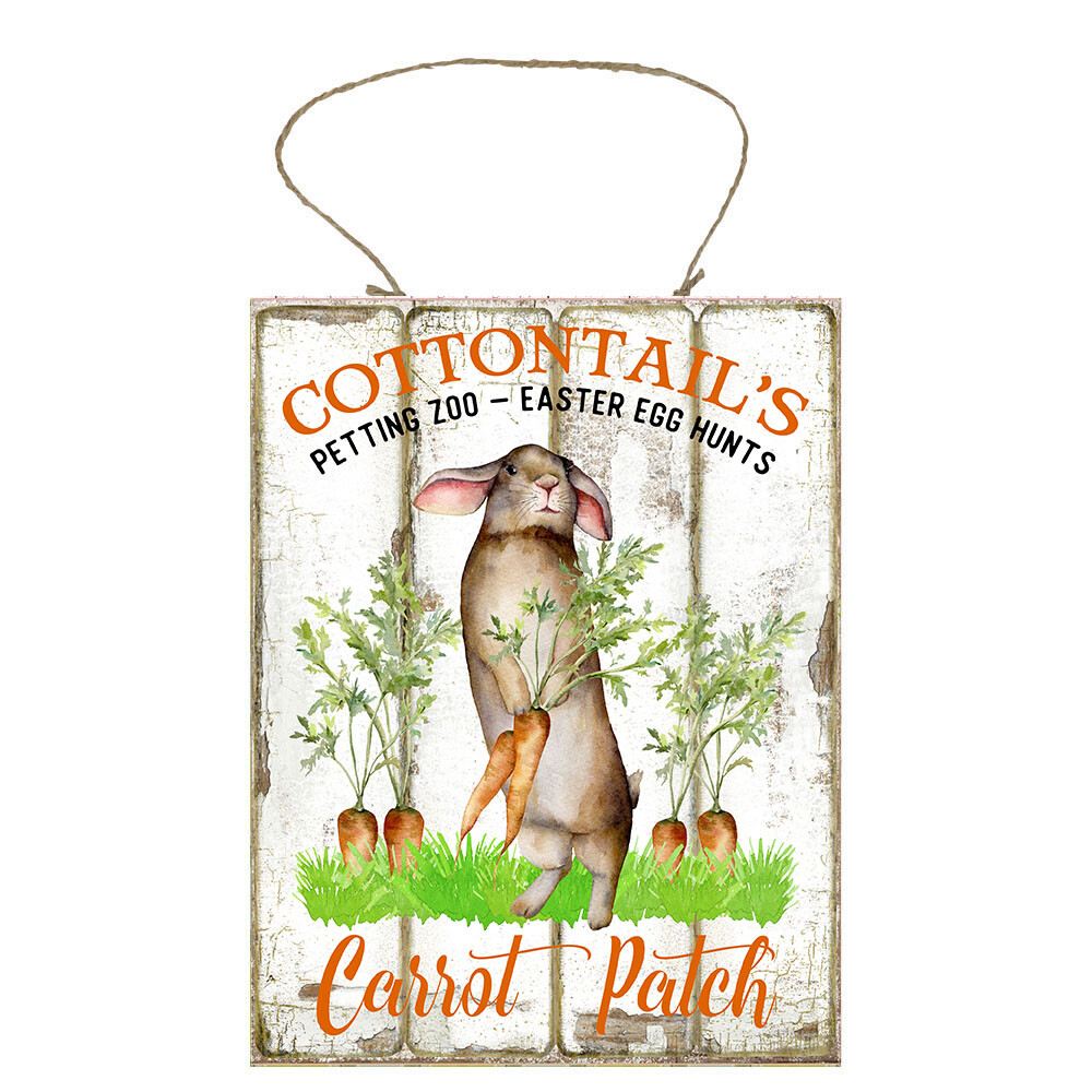Carrot Patch Easter Printed Handmade Wood Sign