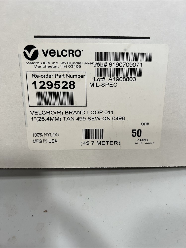 Velcro Brand 1” Sew On Loop Tan