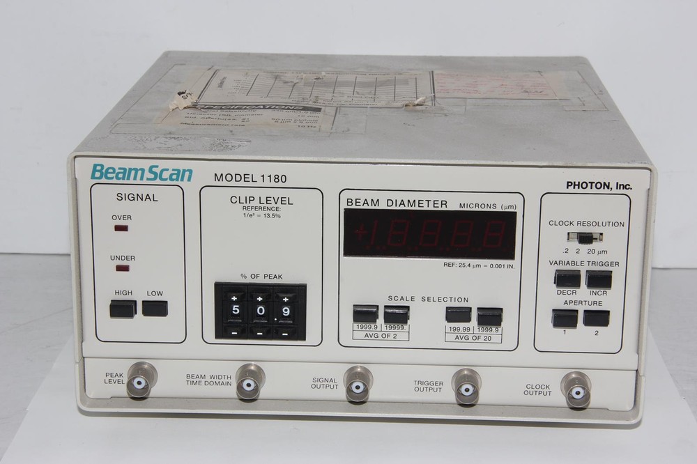 PHOTON 1180-HP BeamScan Model 1180-HP Controller